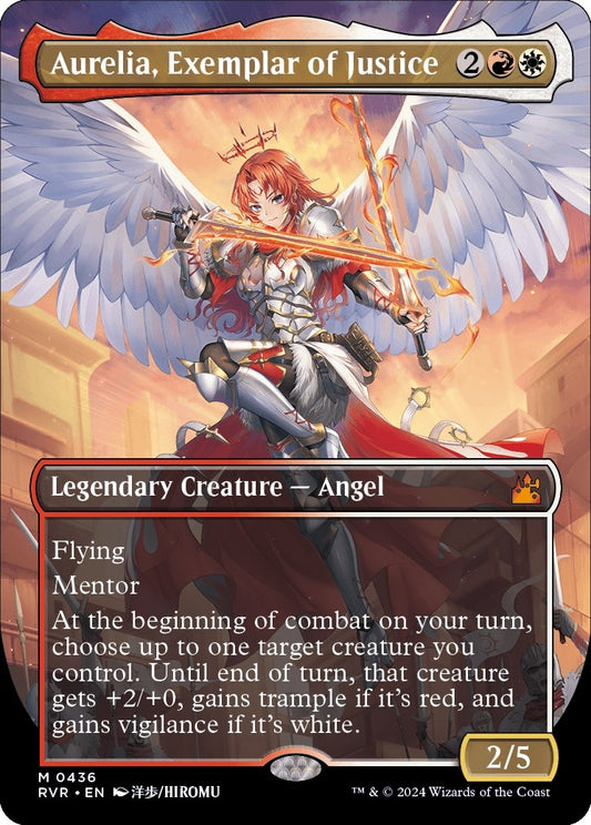 Image for Aurelia, Exemplar of Justice (Anime Borderless) (436) (Ravnica Remastered) - Magic: The Gathering