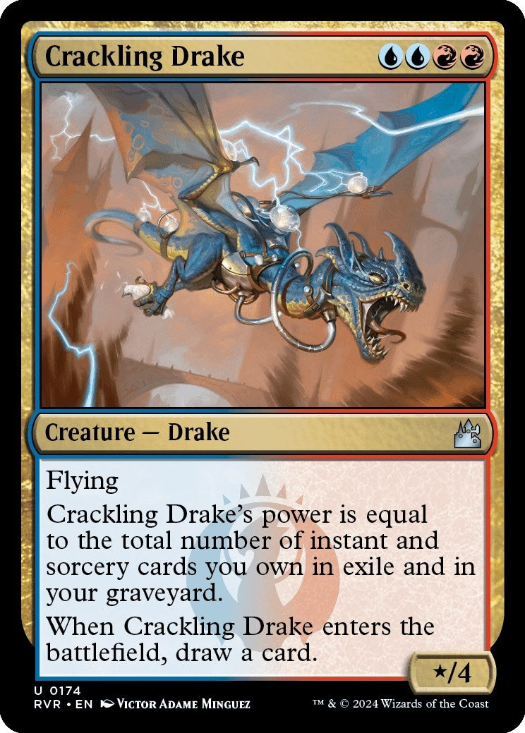 Image for Crackling Drake (174) (Ravnica Remastered) - Magic: The Gathering