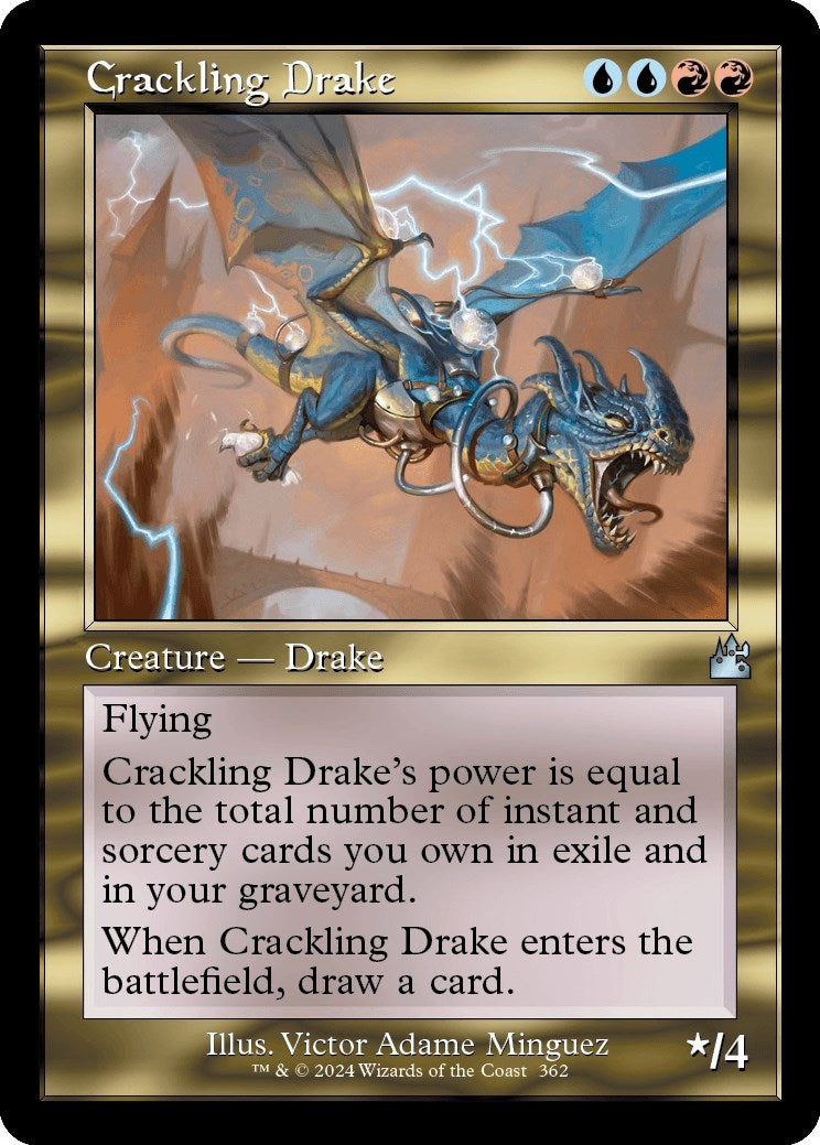 Image for Crackling Drake (Retro Frame) (362) (Ravnica Remastered) - Magic: The Gathering