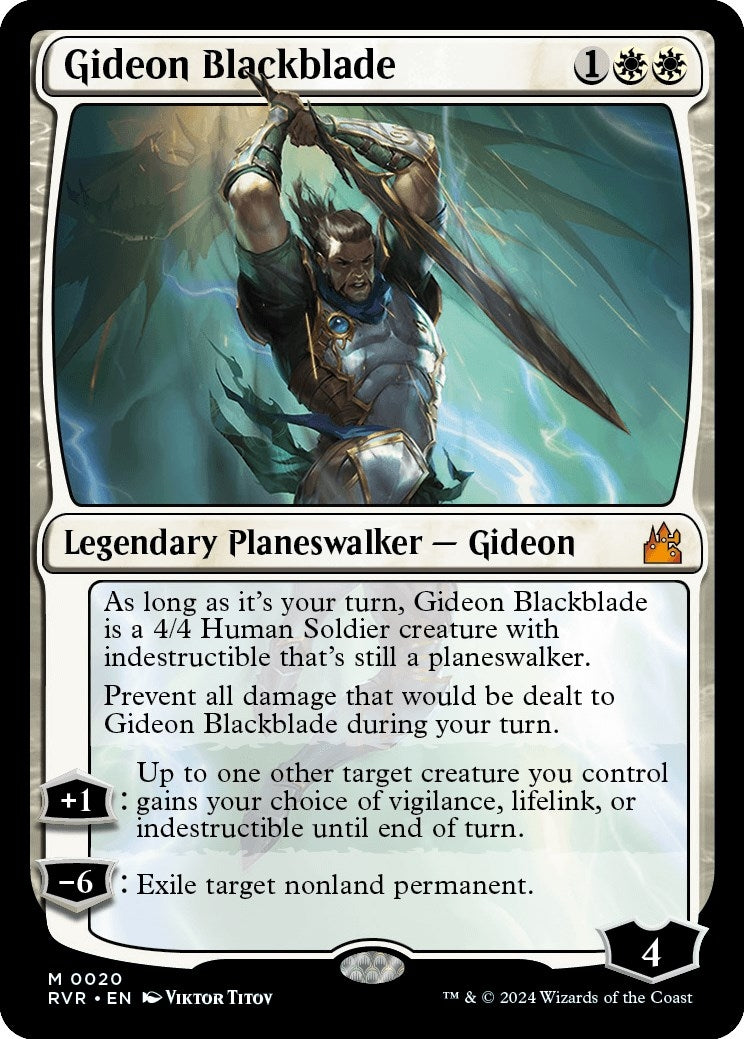 Image for Gideon Blackblade (20) (Ravnica Remastered) - Magic: The Gathering