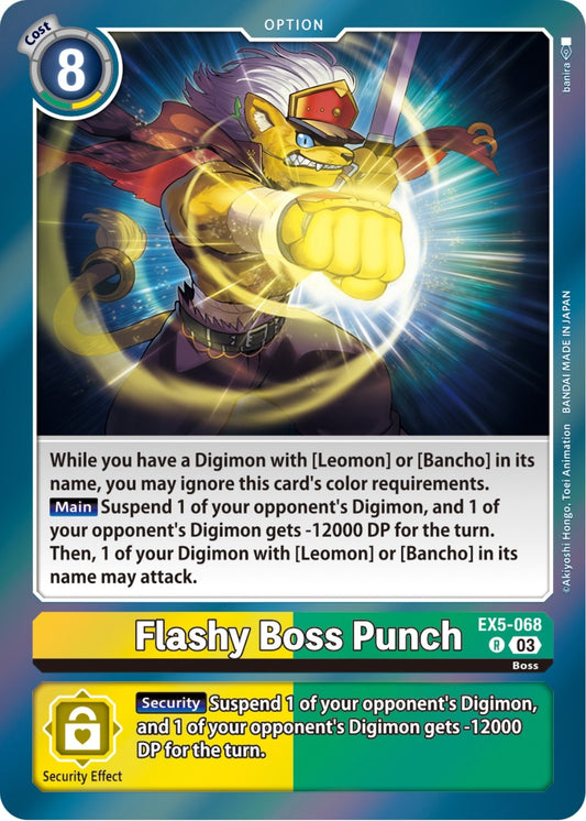 Image for Flashy Boss Punch (EX5-068 R) (Animal Colosseum) - Digimon Card Game