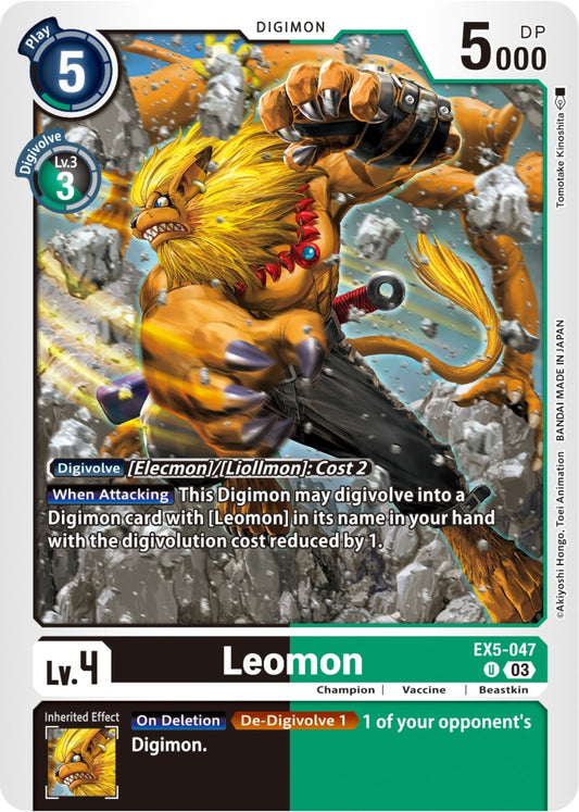 Image for Leomon (EX5-047 U) (Animal Colosseum) - Digimon Card Game