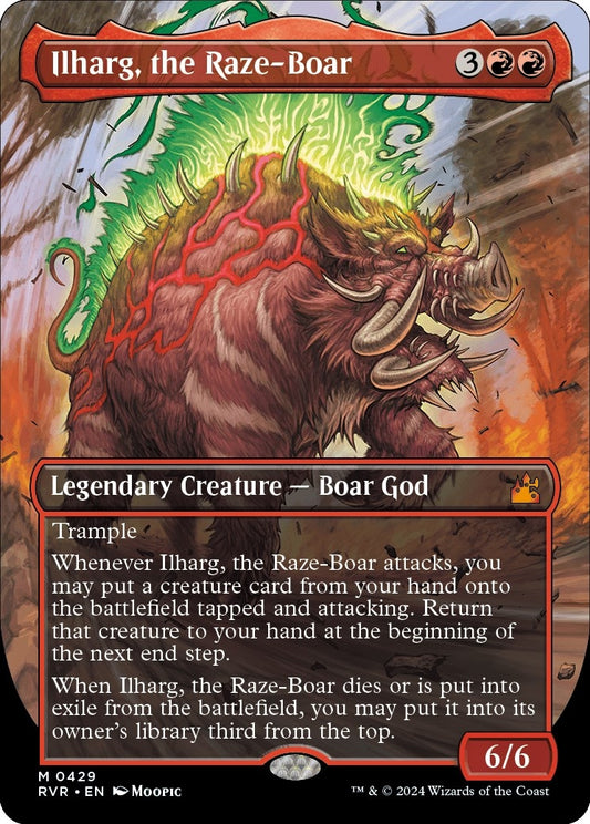 Image for Ilharg, the Raze-Boar (Anime Borderless) (429) (Ravnica Remastered) - Magic: The Gathering