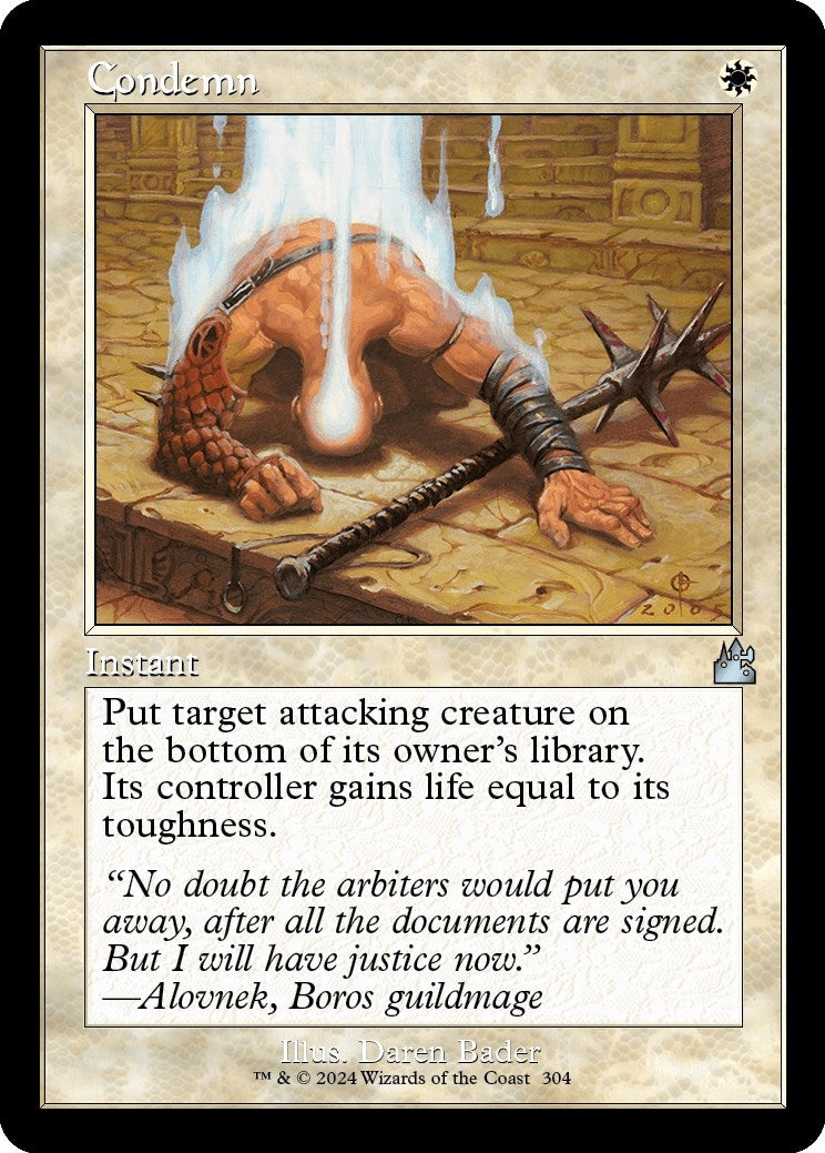 Image for Condemn (Retro Frame) (304) (Ravnica Remastered) - Magic: The Gathering