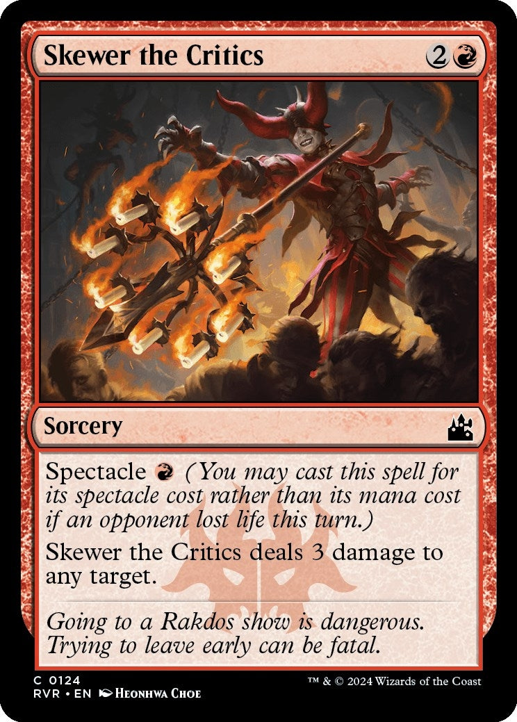Image for Skewer the Critics (124) (Ravnica Remastered) - Magic: The Gathering
