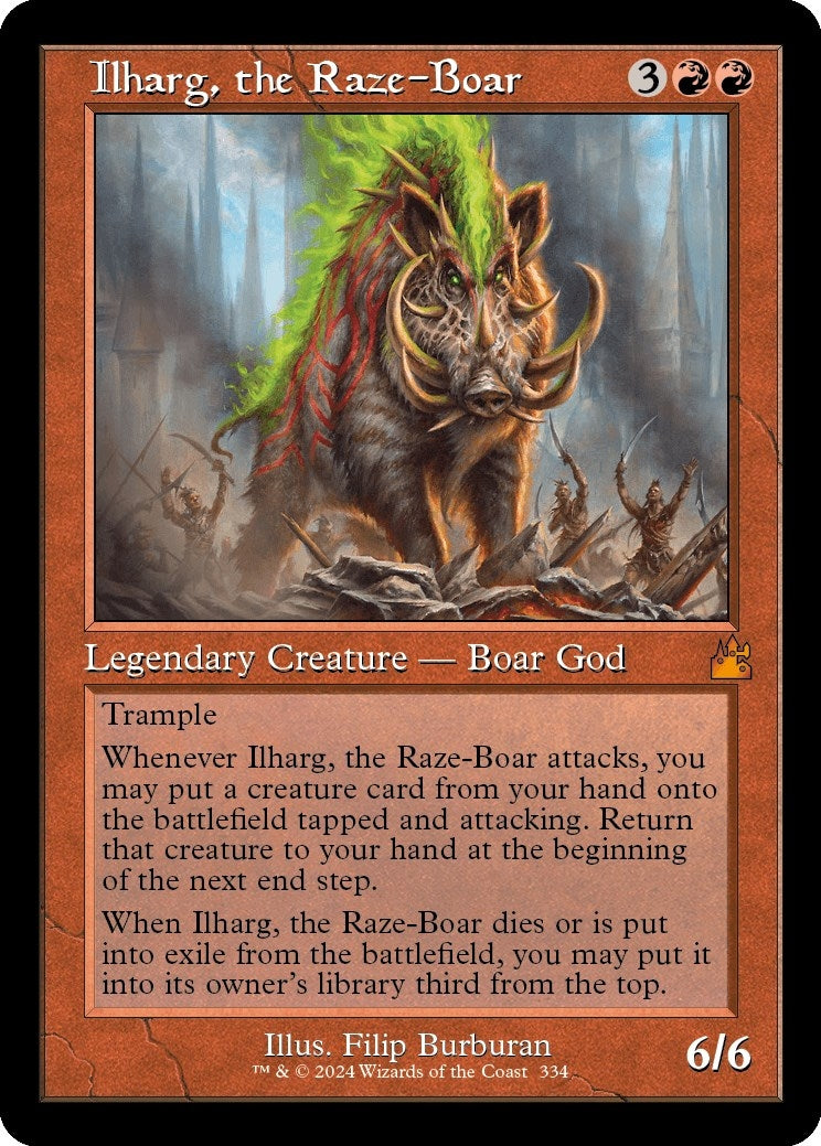 Image for Ilharg, the Raze-Boar (Retro Frame) (334) (Ravnica Remastered) - Magic: The Gathering