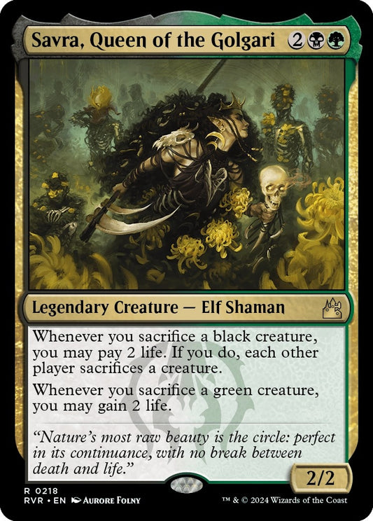 Image for Savra, Queen of the Golgari (218) (Ravnica Remastered) - Magic: The Gathering