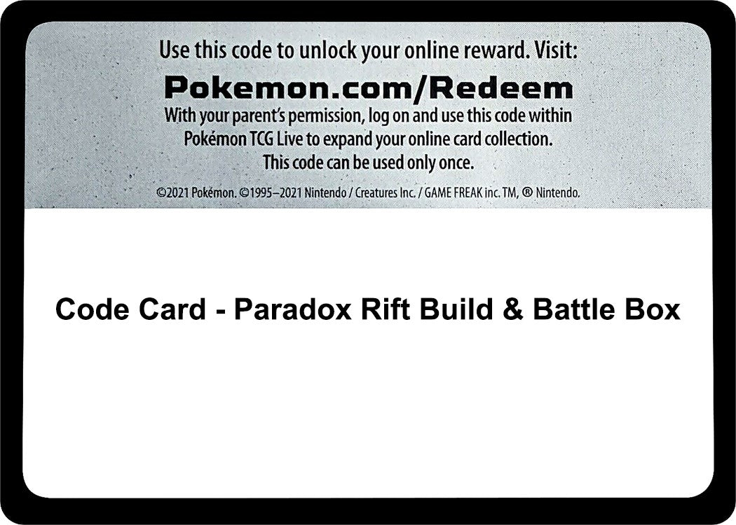 Image for Code Card - Paradox Rift Build & Battle Box (SV04: Paradox Rift) - Pokemon