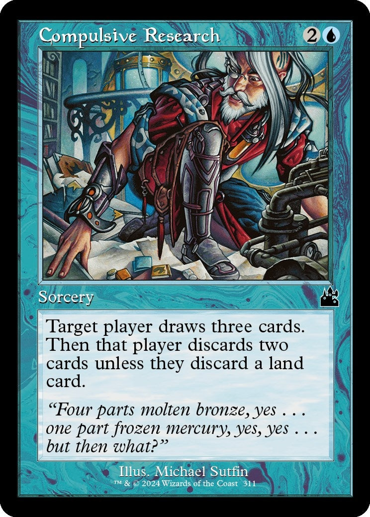 Image for Compulsive Research (Retro Frame) (311) (Ravnica Remastered) - Magic: The Gathering