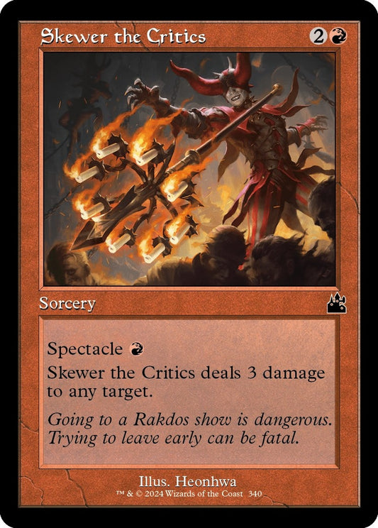 Image for Skewer the Critics (Retro Frame) (340) (Ravnica Remastered) - Magic: The Gathering