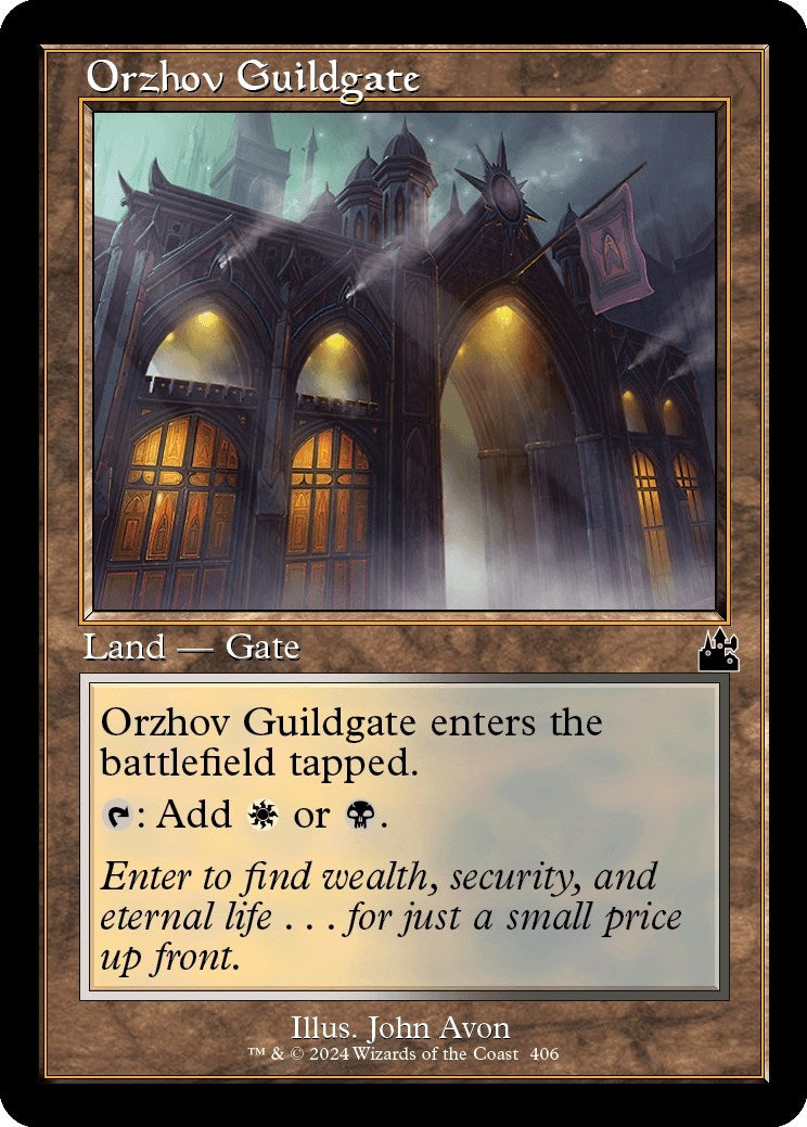 Image for Orzhov Guildgate (Retro Frame) (406) (Ravnica Remastered) - Magic: The Gathering