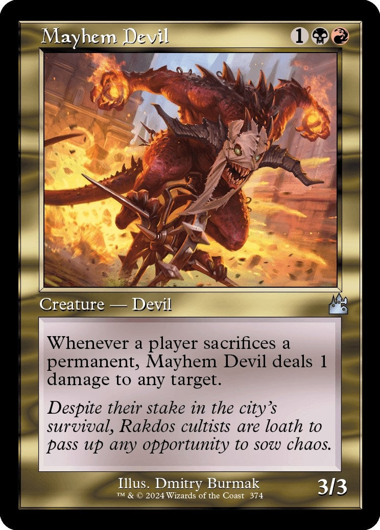 Image for Mayhem Devil (Retro Frame) (374) (Ravnica Remastered) - Magic: The Gathering
