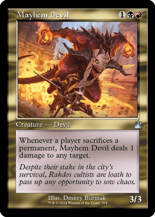 Image for Mayhem Devil (Retro Frame) (374) (Ravnica Remastered) - Magic: The Gathering