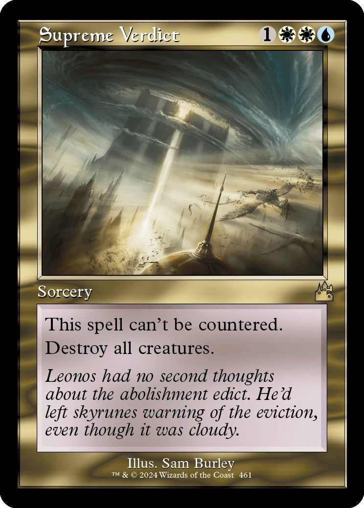 Image for Supreme Verdict (Retro Frame) (461) (Ravnica Remastered) - Magic: The Gathering