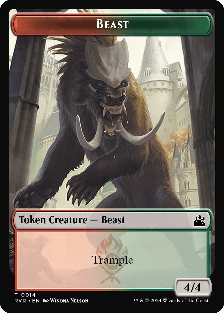 Image for Beast Token (14) (Ravnica Remastered) - Magic: The Gathering