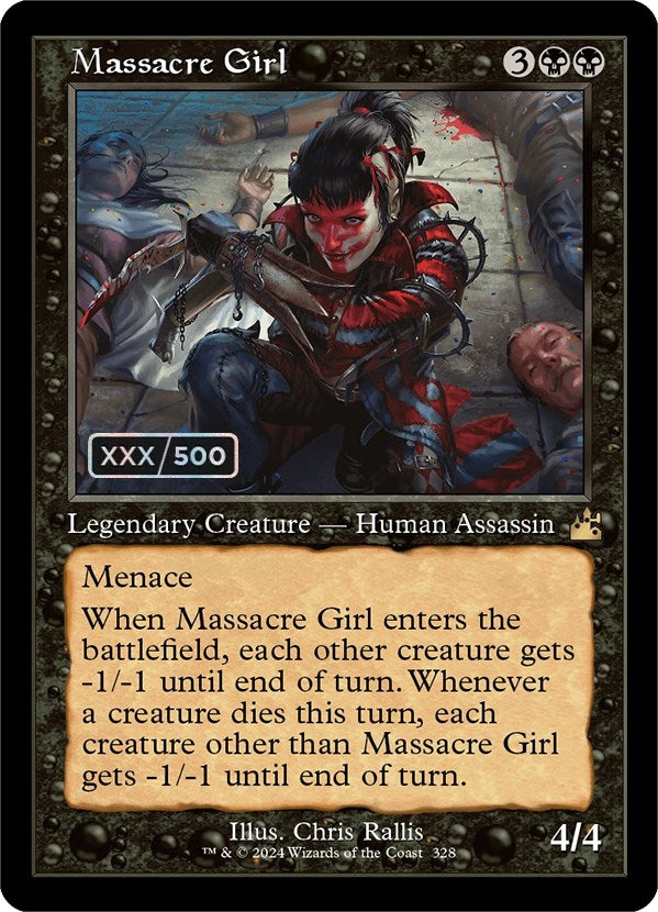 Image for Massacre Girl (Retro Frame) (Serial Numbered) (328) (Ravnica Remastered) - Magic: The Gathering