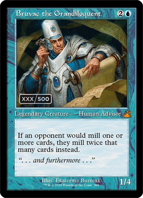 Image for Bruvac the Grandiloquent (Retro Frame) (Serial Numbered) (309) (Ravnica Remastered) - Magic: The Gathering