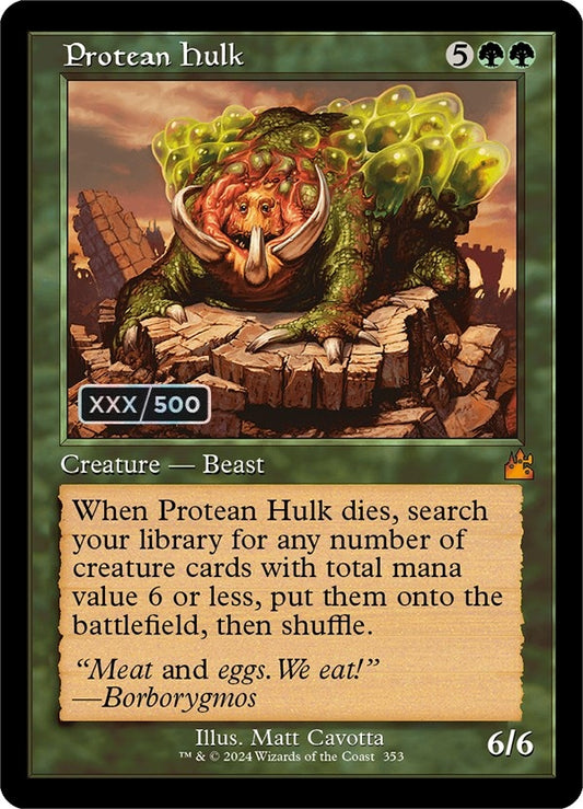 Image for Protean Hulk (Retro Frame) (Serial Numbered) (353) (Ravnica Remastered) - Magic: The Gathering