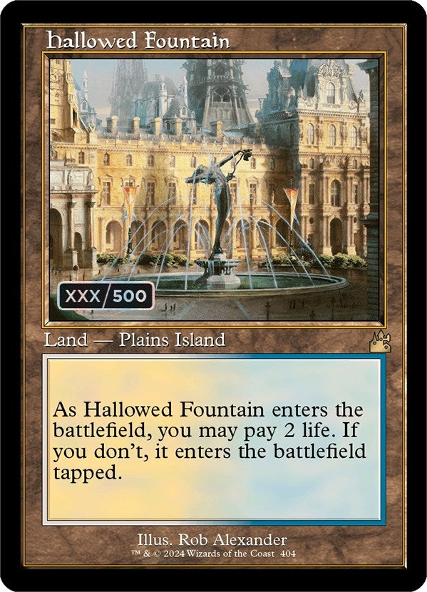 Image for Hallowed Fountain (Retro Frame) (Serial Numbered) (404) (Ravnica Remastered) - Magic: The Gathering