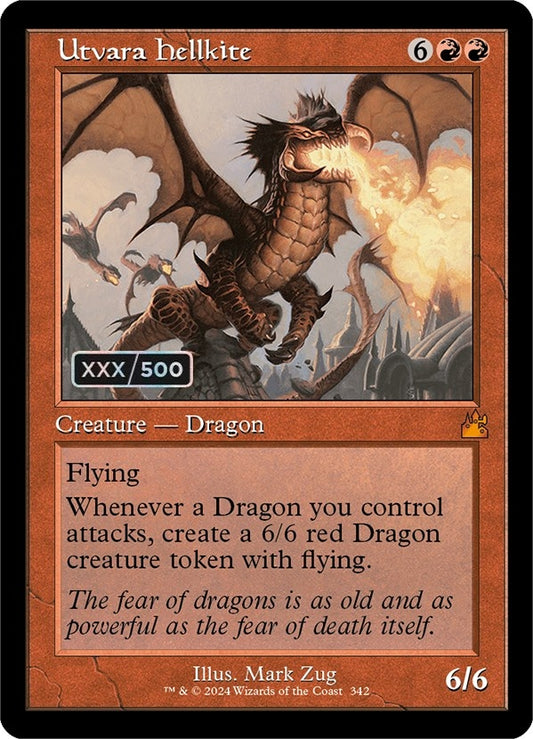 Image for Utvara Hellkite (Retro Frame) (Serial Numbered) (342) (Ravnica Remastered) - Magic: The Gathering