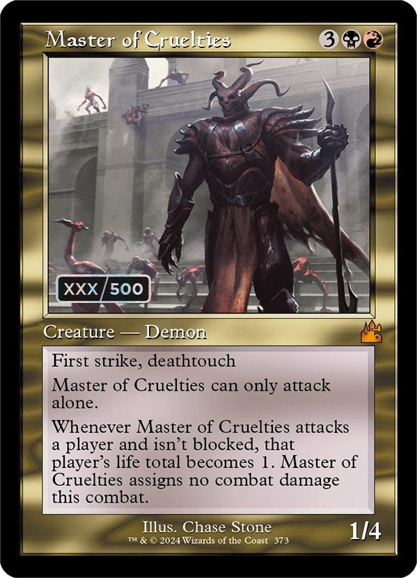Image for Master of Cruelties (Retro Frame) (Serial Numbered) (373) (Ravnica Remastered) - Magic: The Gathering