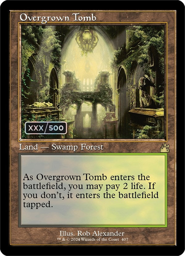 Image for Overgrown Tomb (Retro Frame) (Serial Numbered) (407) (Ravnica Remastered) - Magic: The Gathering