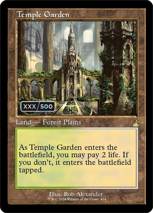 Image for Temple Garden (Retro Frame) (Serial Numbered) (414) (Ravnica Remastered) - Magic: The Gathering