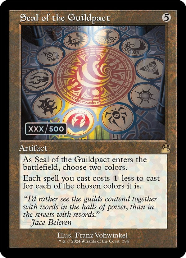 Image for Seal of the Guildpact (Retro Frame) (Serial Numbered) (394) (Ravnica Remastered) - Magic: The Gathering