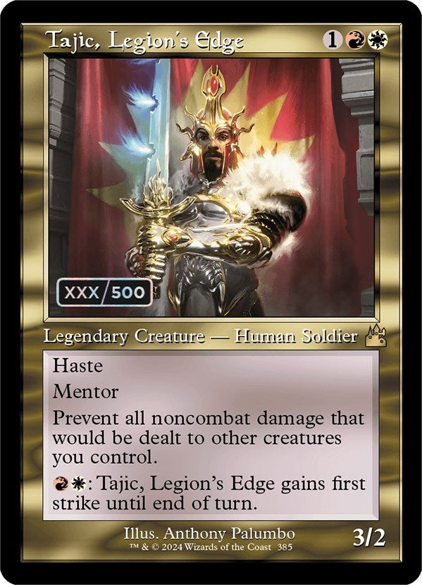 Image for Tajic, Legion's Edge (Retro Frame) (Serial Numbered) (385) (Ravnica Remastered) - Magic: The Gathering