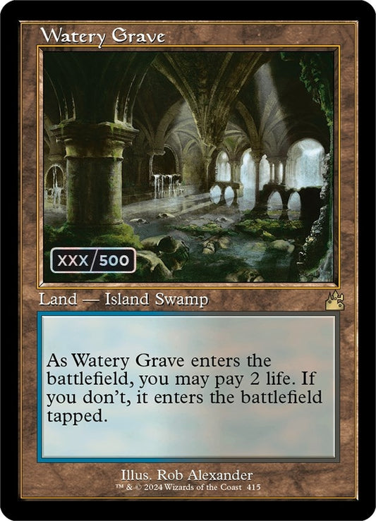 Image for Watery Grave (Retro Frame) (Serial Numbered) (415) (Ravnica Remastered) - Magic: The Gathering