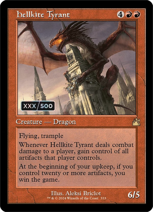 Image for Hellkite Tyrant (Retro Frame) (Serial Numbered) (333) (Ravnica Remastered) - Magic: The Gathering