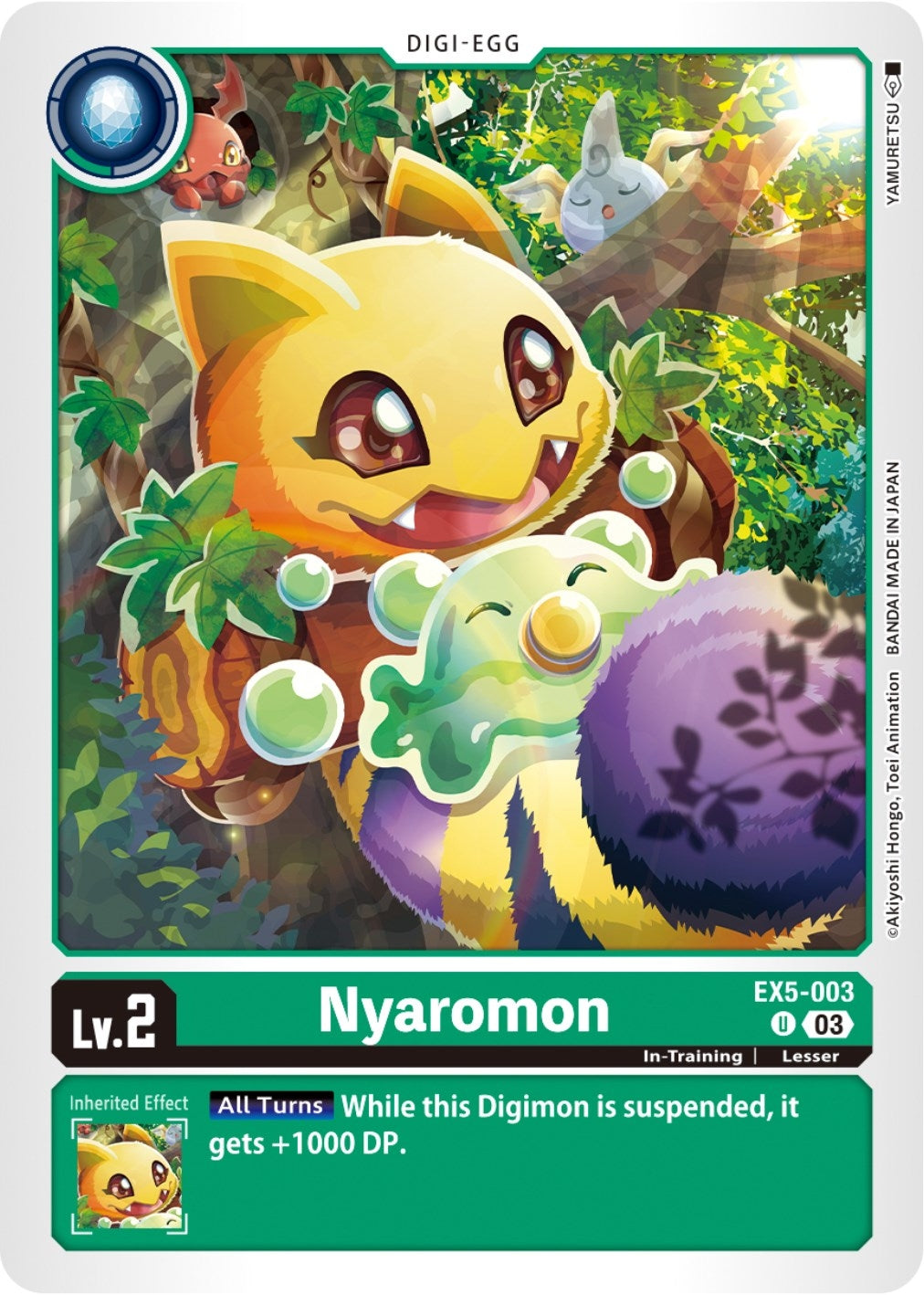 Image for Nyaromon (EX5-003 U) (Animal Colosseum) - Digimon Card Game