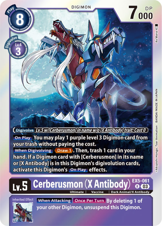 Image for Cerberusmon (X Antibody) (EX5-061 R) (Animal Colosseum) - Digimon Card Game