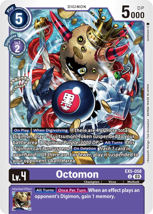 Image for Octomon (EX5-058 U) (Animal Colosseum) - Digimon Card Game