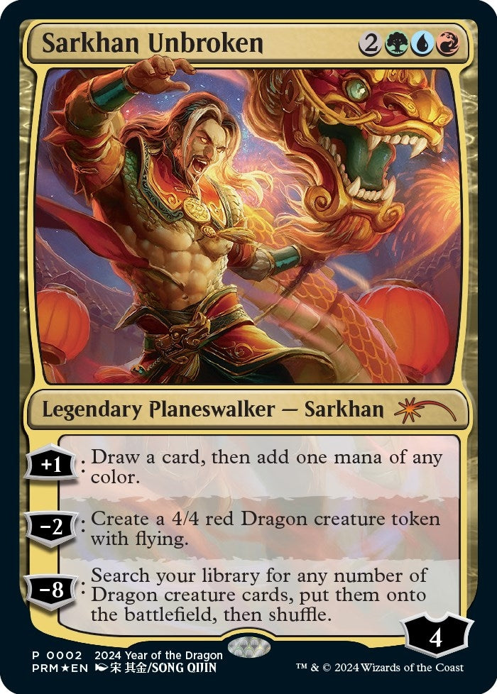 Image for Sarkhan Unbroken (Year of the Dragon 2024) (2) (Standard Showdown Promos) - Magic: The Gathering