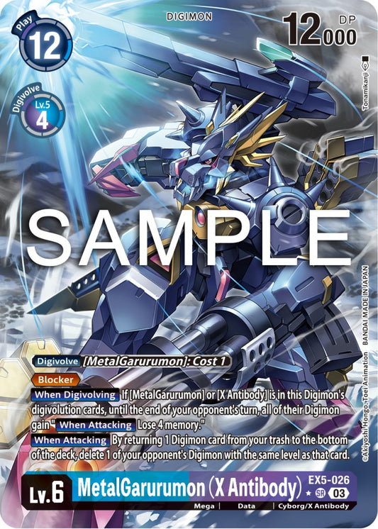 Image for MetalGarurumon (X Antibody) (1 Star Alternate Art) (EX5-026 SR) (Animal Colosseum) - Digimon Card Game