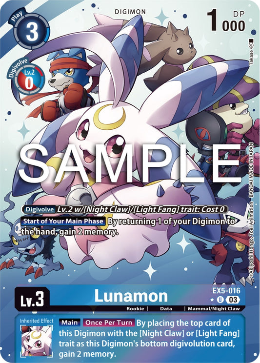 Image for Lunamon (Alternate Art) (EX5-016 U) (Animal Colosseum) - Digimon Card Game