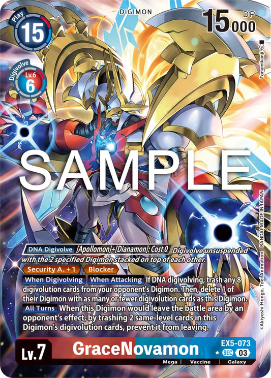 Image for GraceNovamon (Alternate Art) (EX5-073 SEC) (Animal Colosseum) - Digimon Card Game