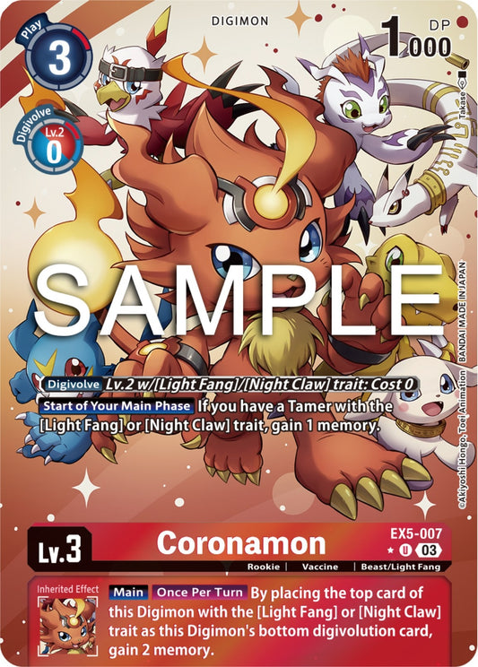 Image for Coronamon (Alternate Art) (EX5-007 U) (Animal Colosseum) - Digimon Card Game