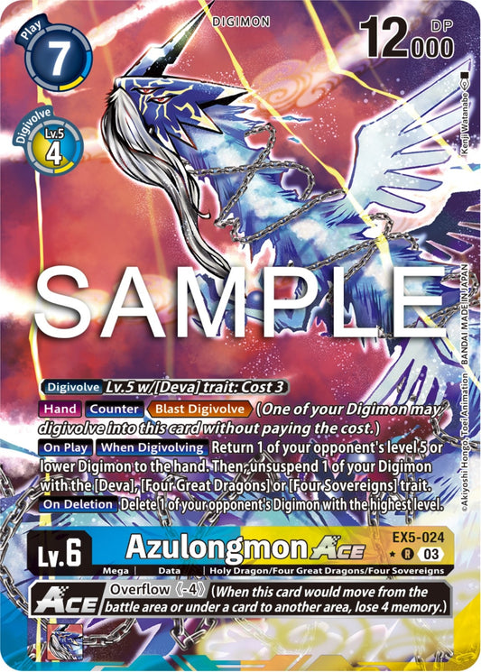 Image for Azulongmon ACE (Alternate Art) (EX5-024 R) (Animal Colosseum) - Digimon Card Game