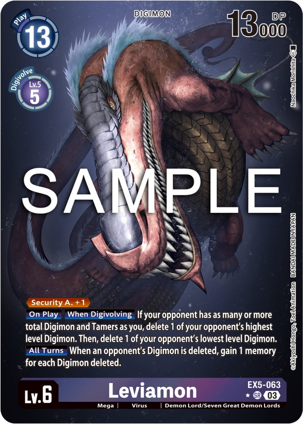 Image for Leviamon (Alternate Art) (EX5-063 SR) (Animal Colosseum) - Digimon Card Game