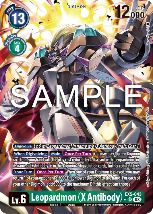Image for Leopardmon (X Antibody) (Alternate Art) (EX5-043 SR) (Animal Colosseum) - Digimon Card Game