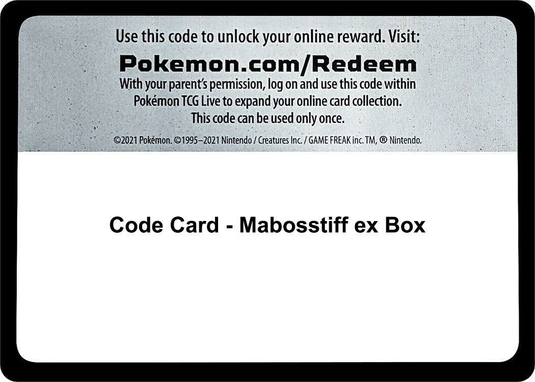 Image for Code Card - Mabosstiff ex Box (Miscellaneous Cards & Products) - Pokemon