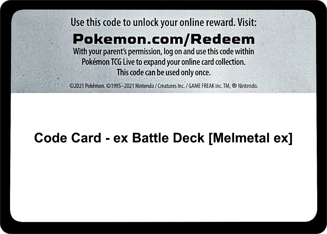 Image for Code Card - ex Battle Deck [Melmetal ex] (Miscellaneous Cards & Products) - Pokemon