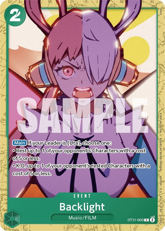 Image for Backlight (Starter Deck 11: Uta Deck Battle) (ST11-003) (One Piece Promotion Cards) - One Piece Card Game