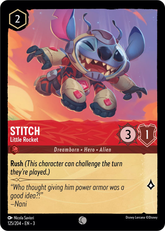 Image for Stitch - Little Rocket (125/204) (Into the Inklands) - Disney Lorcana