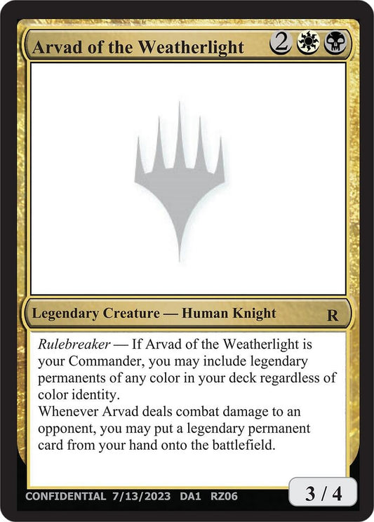 Image for Arvad of the Weatherlight (Un-Known Event Playtest Cards) - Magic: The Gathering