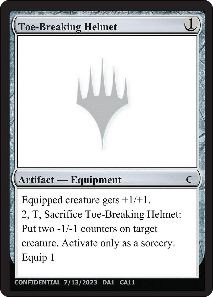 Image for Toe-Breaking Helmet (Un-Known Event Playtest Cards) - Magic: The Gathering