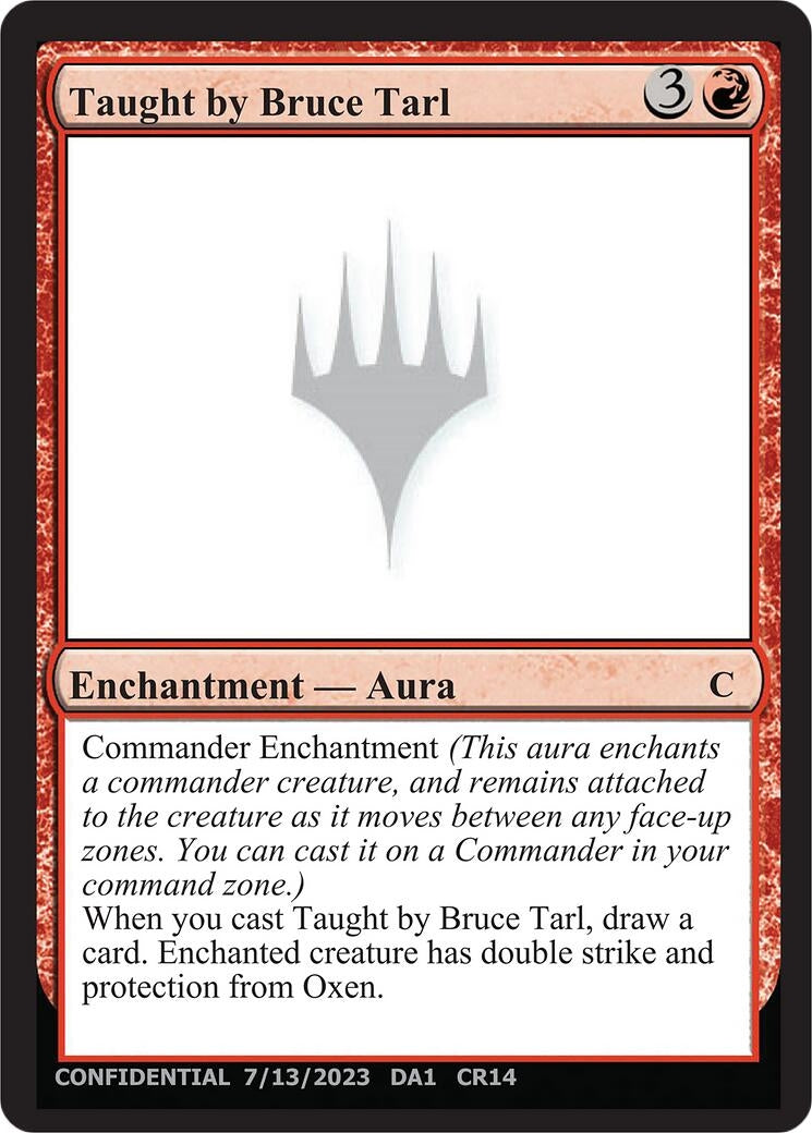 Image for Taught by Bruce Tarl (Un-Known Event Playtest Cards) - Magic: The Gathering