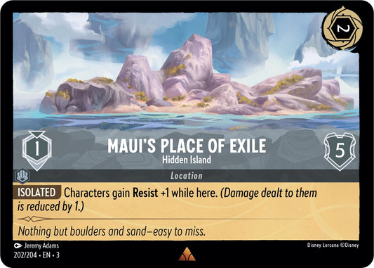 Image for Maui's Place of Exile - Hidden Island (202/204) (Into the Inklands) - Disney Lorcana